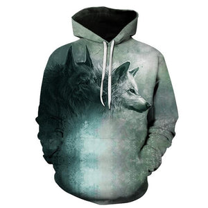 Wolf Mist 3D Printed Hoodie