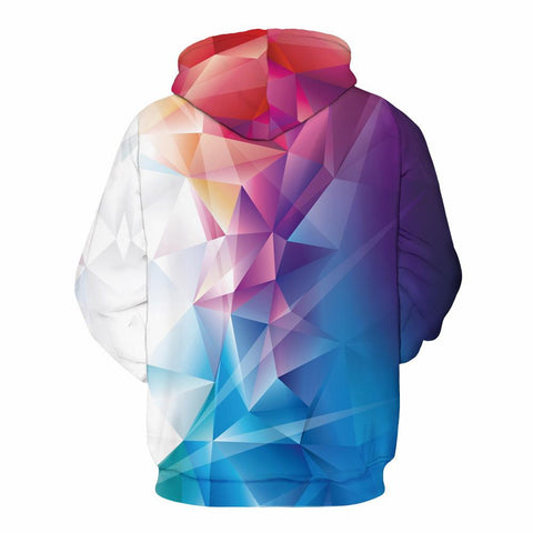 Image of Blue Violet Geometric Art Hoodie