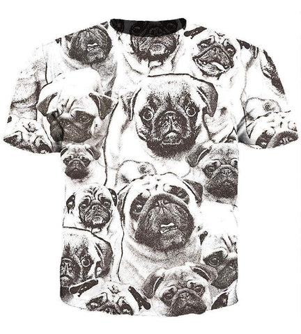 Image of Funny Pug Hoodies - Pullover White Hoodie