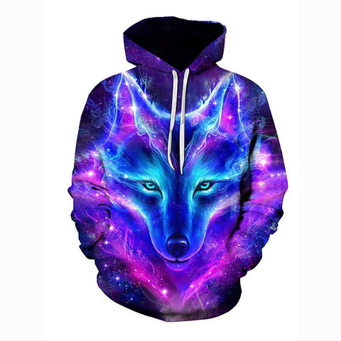 Image of 3D Printed Basic Hoodie - Hooded Wolves Animal Pullover