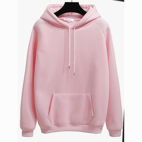 Image of Solid Colored Hoodie - Hooded Basic Pullover