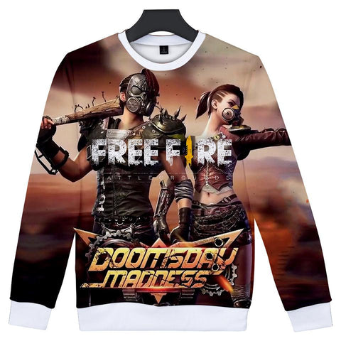 Image of Shooting Game Free Fire 3D Print Crewneck Sweatshirt