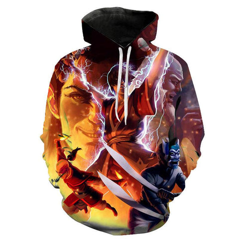 Image of Anime Hoodie - Airbender 3D Moletom Dye Sweatshirt