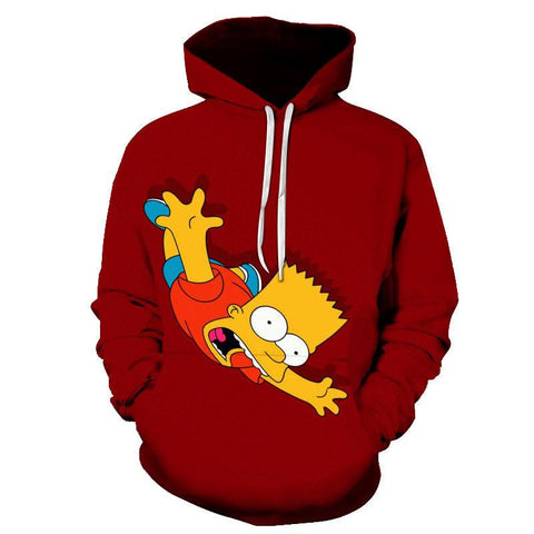 Image of 3D Cartoon Printing Hoodies - Homer Simpson And His Son Sweatshirt