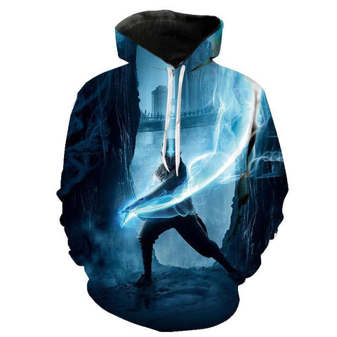 Image of Anime Hoodie - Airbender 3D Moletom Dye Sweatshirt