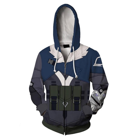 Image of Valorant 3D Print Zipper Up Sweatshirt Hoodie