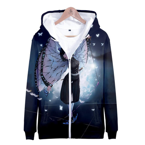 Image of Anime Demon Slayer The Infinite Train Zipper Hoodie Sweatshirt