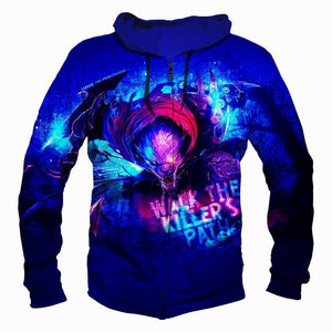 League Of Legend Rengar Hoodies - Pullover Blue Hoodie