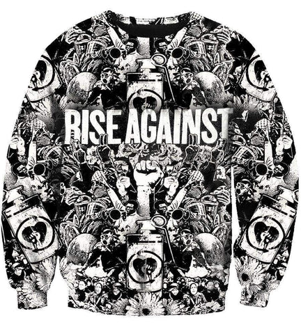 Image of Rise Against Hoodies - Pullover Black Hoodie