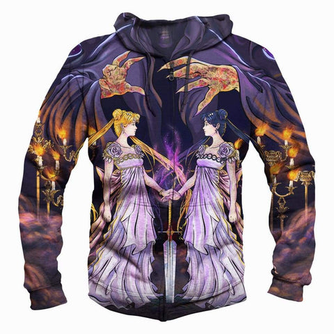 Image of Sailor Moon Hoodies - Pullover Purple 3D Hoodie