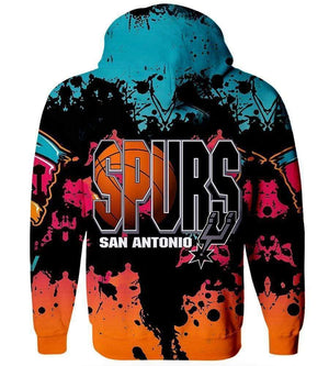 Football San Antonio Spurs Hoodies - Pullover Black 3D Hoodie