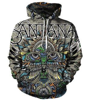 Santana Hoodies - Pullover Black Hoodie