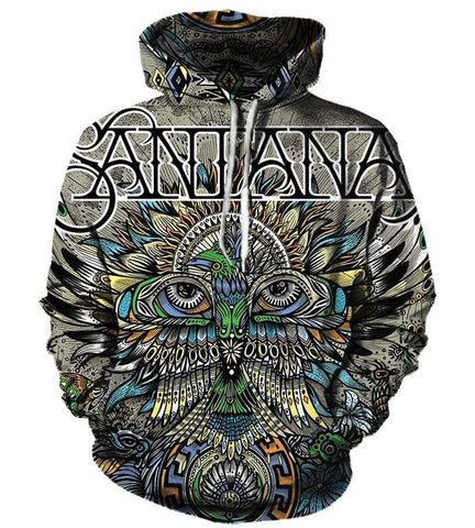 Image of Santana Hoodies - Pullover Black Hoodie