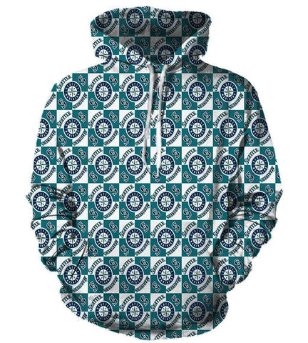 Image of Seattle Mariners Hoodies - Pullover Blue Hoodie