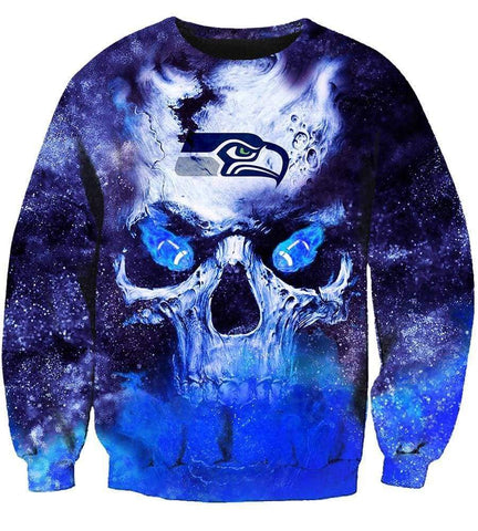 Image of Seattle Seahawks Hoodies - Pullover Blue Hoodie