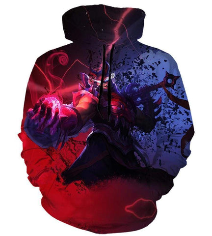 Image of League Of Legend Shen Hoodies - Pullover Red Hoodie