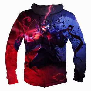 League Of Legend Shen Hoodies - Pullover Red Hoodie