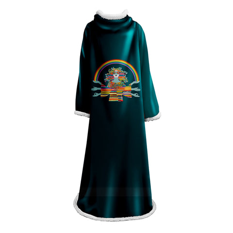 Image of 3D Digital Printed Blanket With Sleeves-Colorful Cartoon Blanket Robe