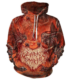 Sinister Hoodies - Pullover Red Hoodie