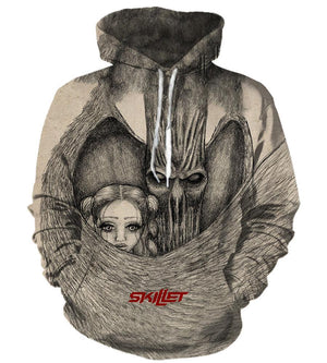 Skillet Hoodies - Pullover Grey Hoodie