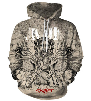 Skillet Hoodies - Pullover Grey Hoodie