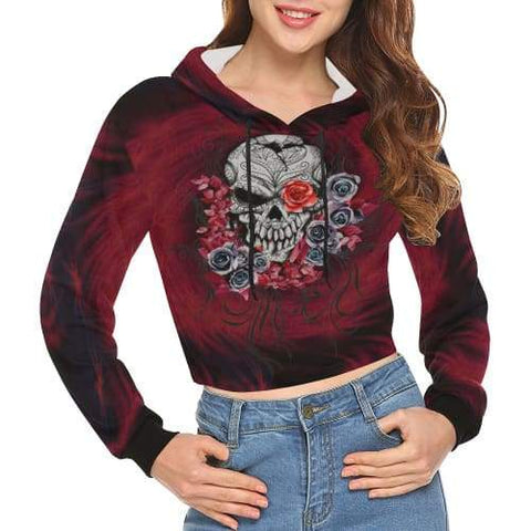 Image of Skull and Roses - 3D Hoodie, Zip-Up, Sweatshirt, T-Shirt