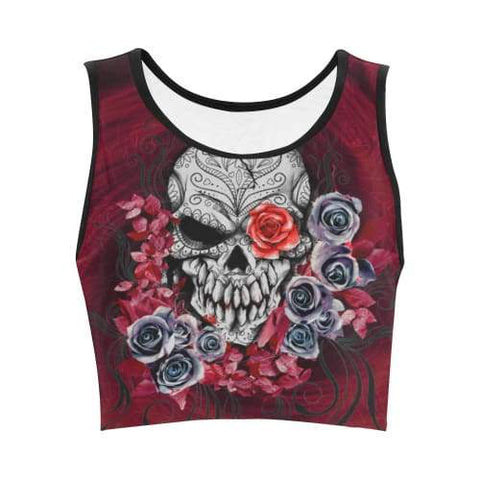 Image of Skull and Roses - 3D Hoodie, Zip-Up, Sweatshirt, T-Shirt