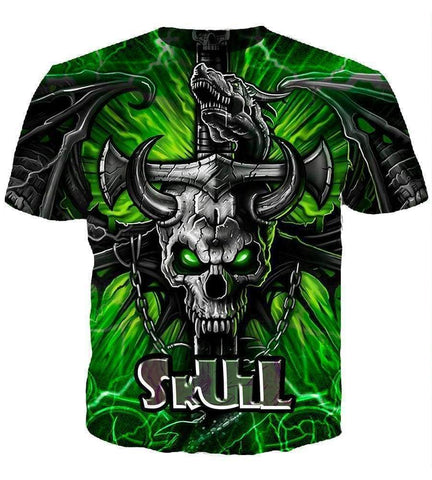 Image of Funny Skull Hoodies - Pullover Skull In The Green Hoodie