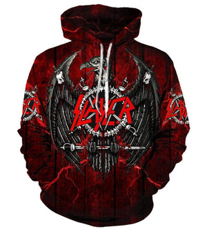 Slayer Hoodies - Pullover Red Hoodie