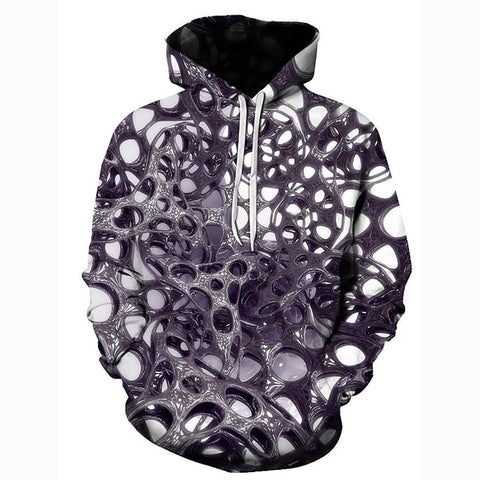 Image of Men's Hoodie Geometric Color Block 3D Hooded Casual Pullover