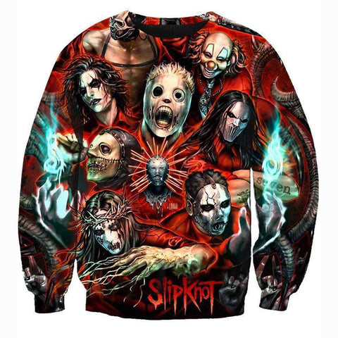 Image of Slipknot Hoodies - Pullover Red Zombie Hoodie