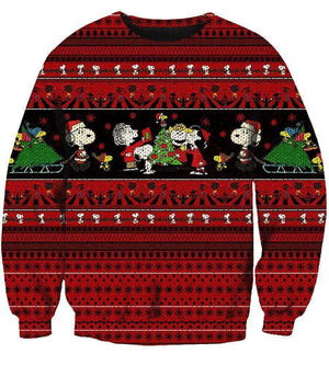 Christmas Snoopy Peanuts Hoodies - Pullover Red Hoodie