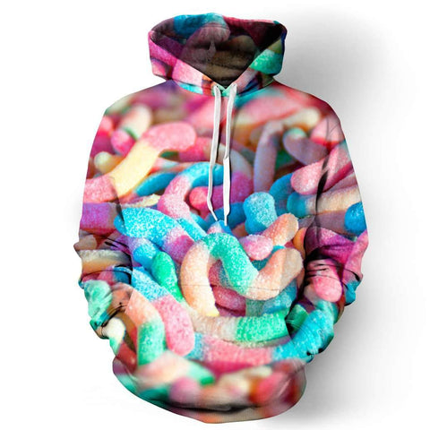 Image of Sour Worms 3D Printed Hoodie