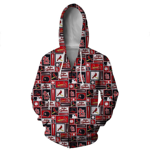 Image of ST Louis Cardinals Hoodies - Pullover Red Hoodie