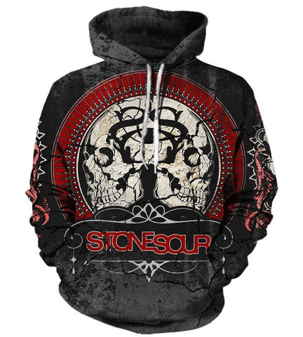 Image of Funny Stone Sour Hoodies - Zip Up Totem Black Hoodie