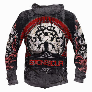 Funny Stone Sour Hoodies - Zip Up Totem Black Hoodie