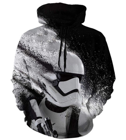 Image of Star Wars Stormtrooper Hoodies - Pullover Black Hoodie
