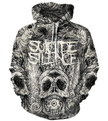 Image of Suicide Silence Hoodies - Pullover White Hoodie