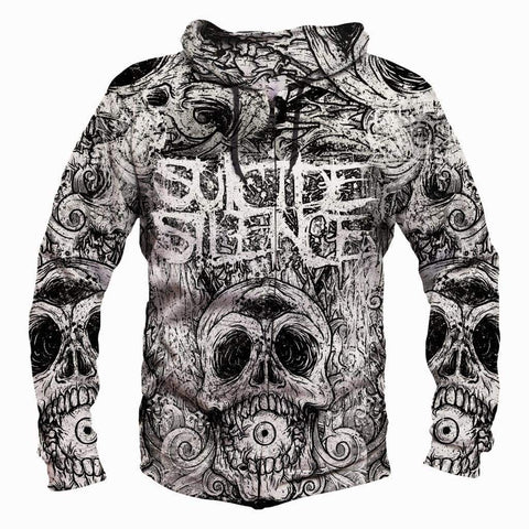 Image of Suicide Silence Hoodies - Pullover White Hoodie