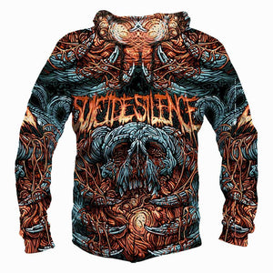 Suicide Silence Hoodies - Pullover Blue Hoodie