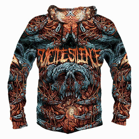 Image of Suicide Silence Hoodies - Pullover Blue Hoodie