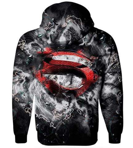 Image of DC Comics Superman Hoodies - Pullover Black Hoodie