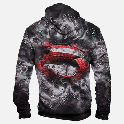 Image of DC Comics Superman Hoodies - Pullover Black Hoodie