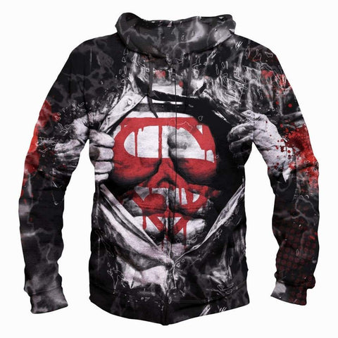 Image of DC Comics Superman Hoodies - Pullover Black Hoodie