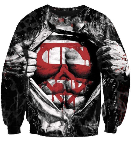 Image of DC Comics Superman Hoodies - Pullover Black Hoodie