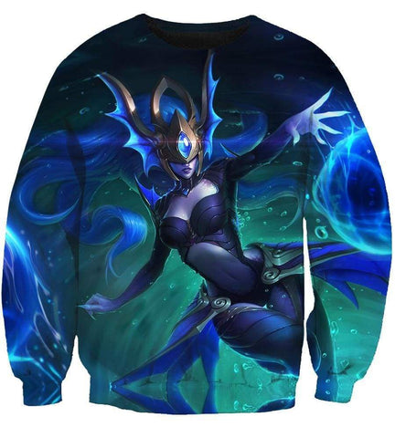 Image of League Of Legend  Syndra Hoodies - Pullover Blue Hoodie