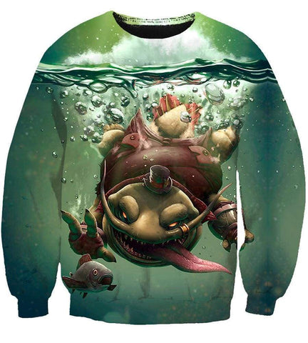 Image of League Of Legend Tahm Kench Hoodies - Pullover Green Hoodie