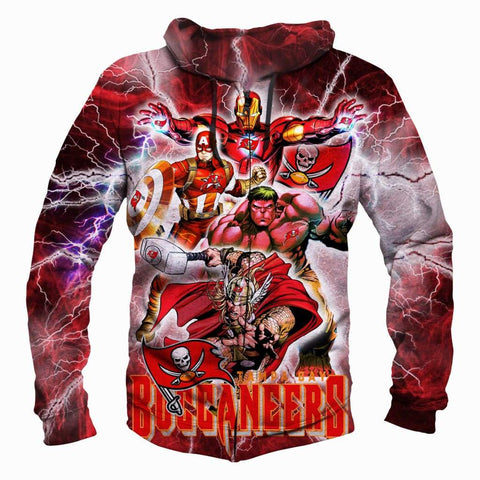 Image of The Avengers Tampa Bay Buccaneers Hoodie - Pullover Red Hoodie