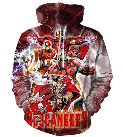 Image of The Avengers Tampa Bay Buccaneers Hoodie - Pullover Red Hoodie