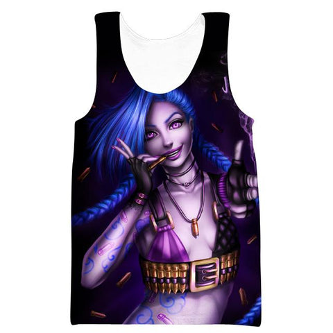 Image of League of Legends Jinx Hoodie - Pullover Sexy Jinx Black Hoodie